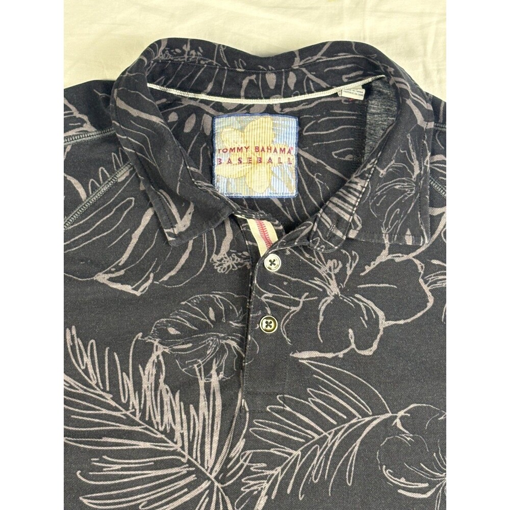 Tommy Bahama Baseball Chicago White Sox Polo Shirt 3XL Black Floral Cotton MLB - Picture 4 of 16